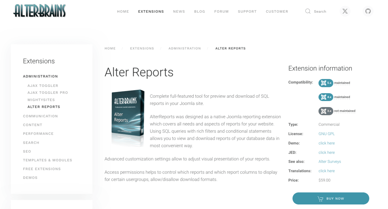 Alter Reports Data Report Extensions
