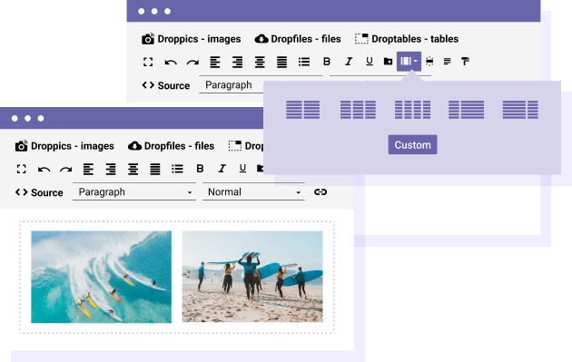Manage Columns in Text Editor