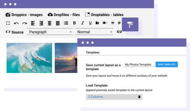 Save the Layouts Using the Template Manager