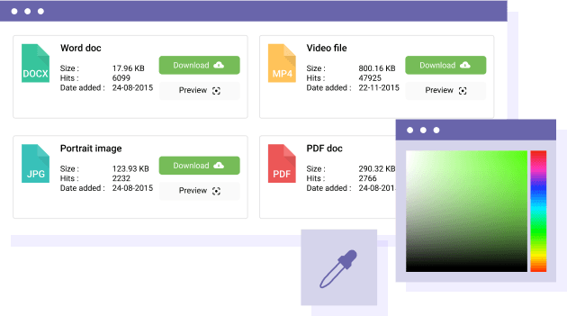 Dropfiles theme design