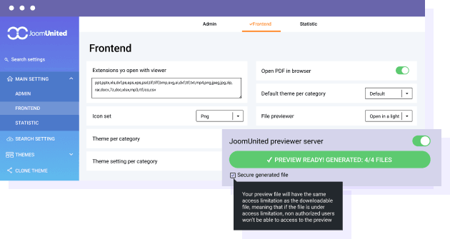 Secure your document preview with file access
