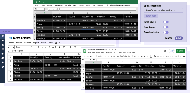 Joomla synchronization with Google Sheets