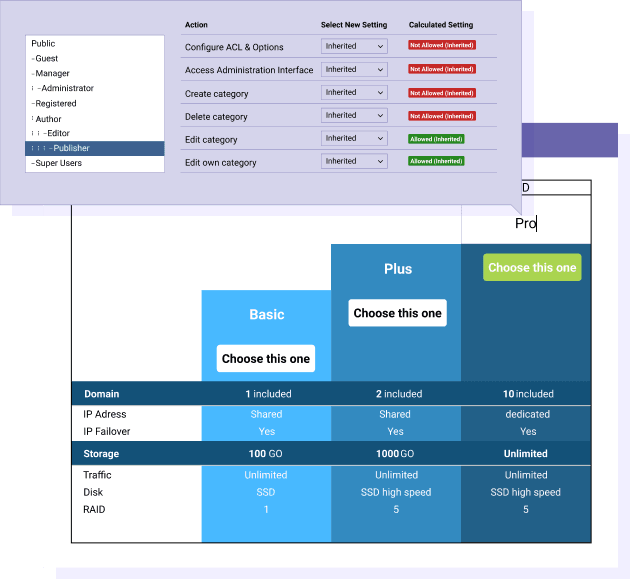 Control table edition on frontend