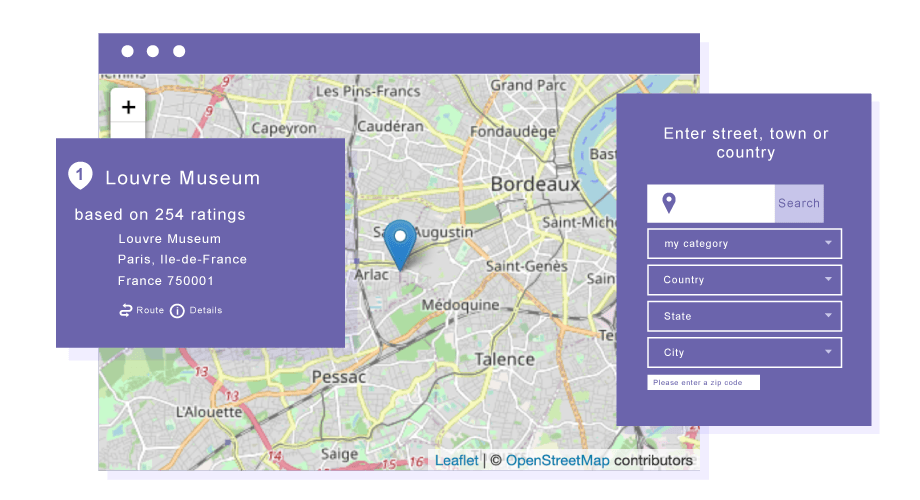 Configurable Themes for Location Search