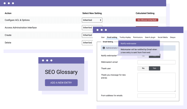 Manage and Submit Definitions on Website Frontend
