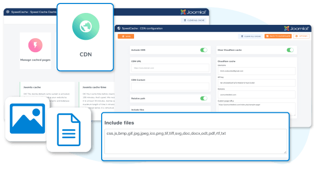 Filter Joomla files type to use with the CDN