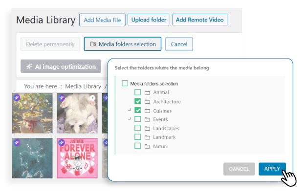 Folder image batch image AI optimization