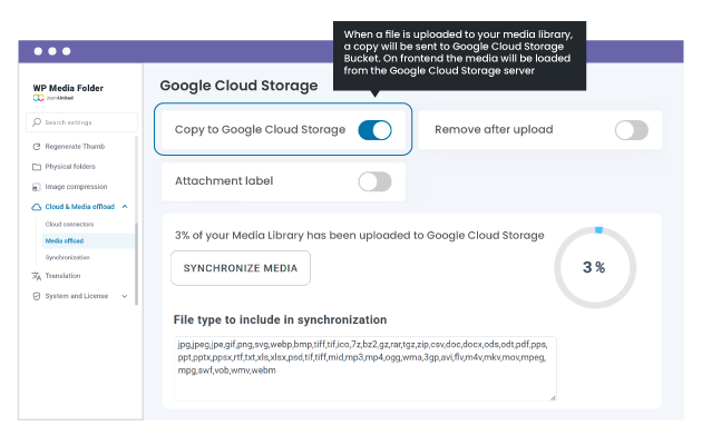 Automatically offload WordPress media to Google Cloud