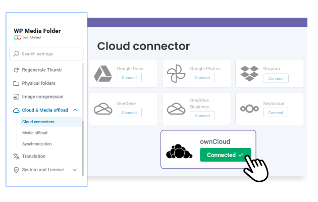 Connect WordPress with OwnCloud Instantly