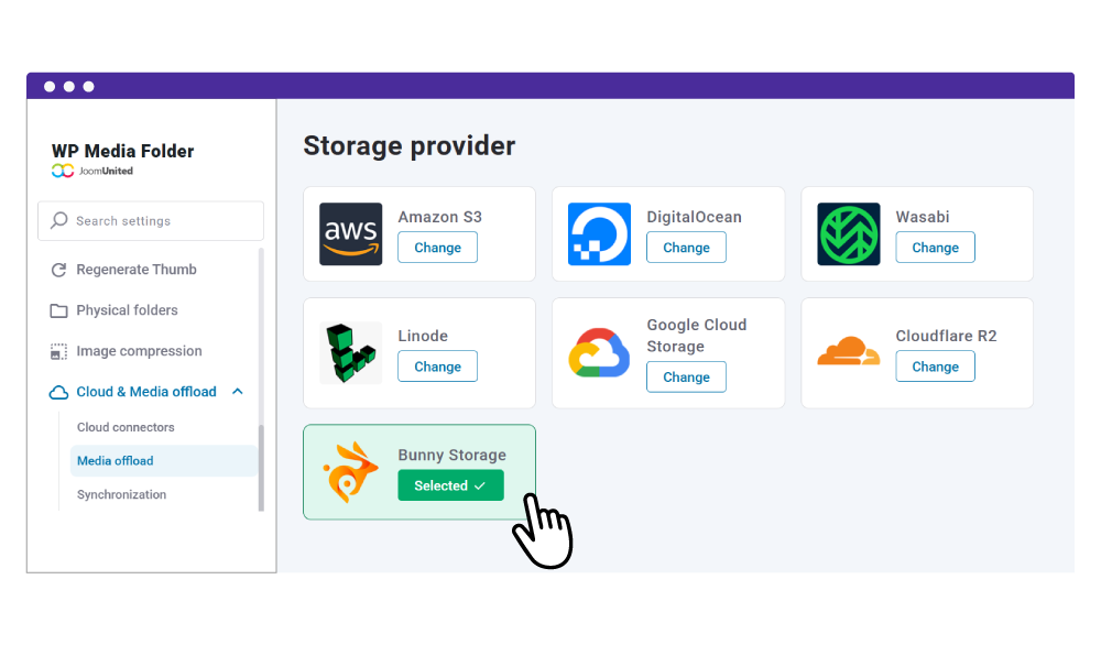 WP Media Folder with Bunny Storage Integration