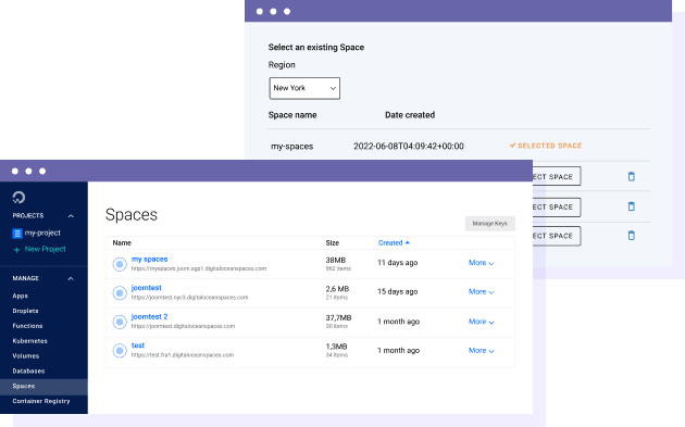 Gestisci i tuoi spazi DigitalOcean dalla libreria multimediale di WordPress