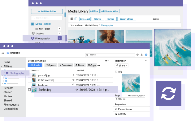 Dropbox to WordPress and WordPress to Dropbox Synchronization
