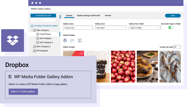 Use Dropbox Image to Create Galleries Including in Gutenberg