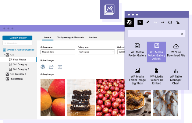 zarządzaj galerią z gutenberga