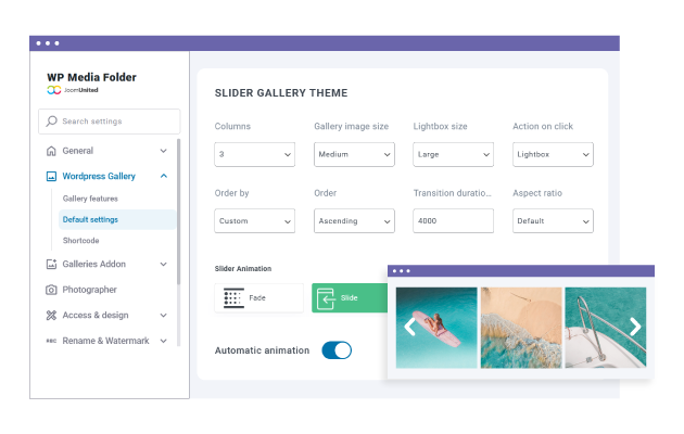 Define the Default Gallery Theme Setting and Work Faster