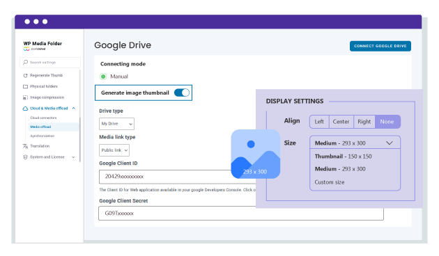 Generate and move media thumbnails to Google Drive