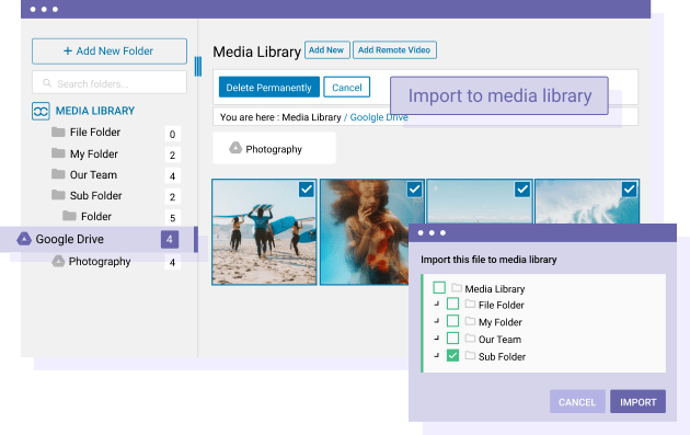 Import Google Drive media to your WordPress media library