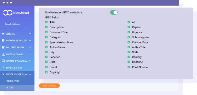IPTC metadata import