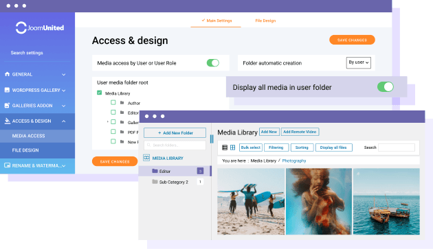 Display only user personal media