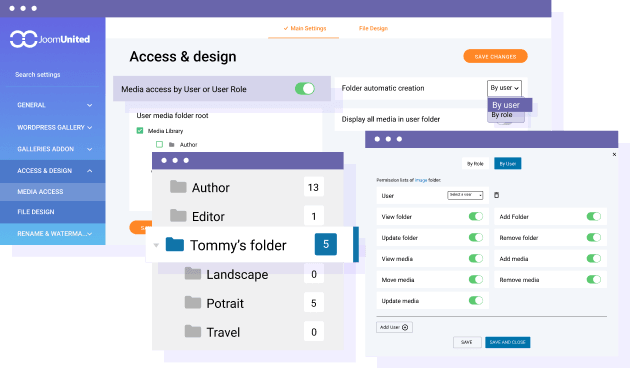 Limit access by WordPress user