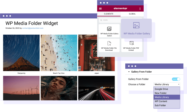 Create media gallery from folder in Elementor