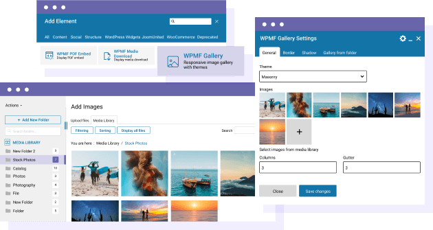Manage media with folders in WPBakery image modules