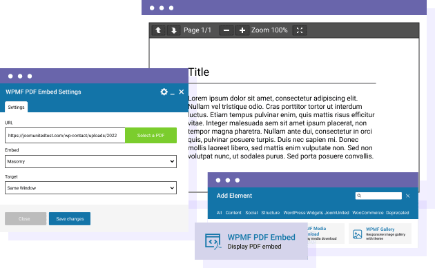 WP Media Folder PDF embed module