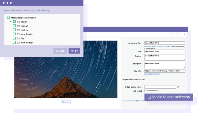 Media in multiple folders
