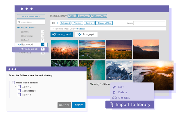 Import Nextcloud media to your WordPress media library