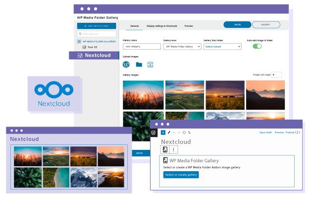 Use Nextcloud image to create galleries in WordPress
