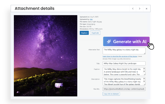 One-Click AI Metadata Generation