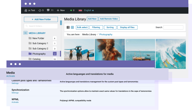 Automatically move Polylang translated media in folder