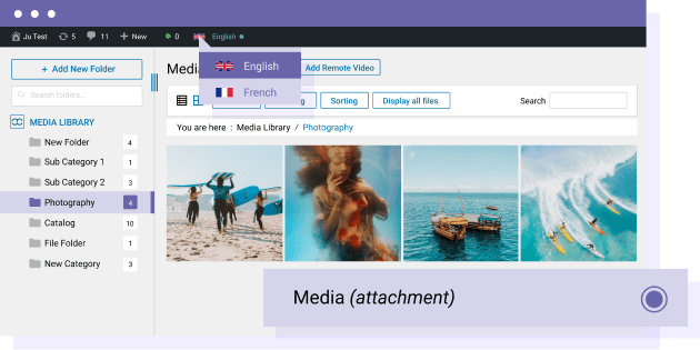 Automatically move translated media in folder