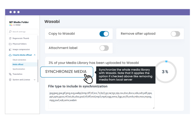 How does the Wasabi offload connection works?