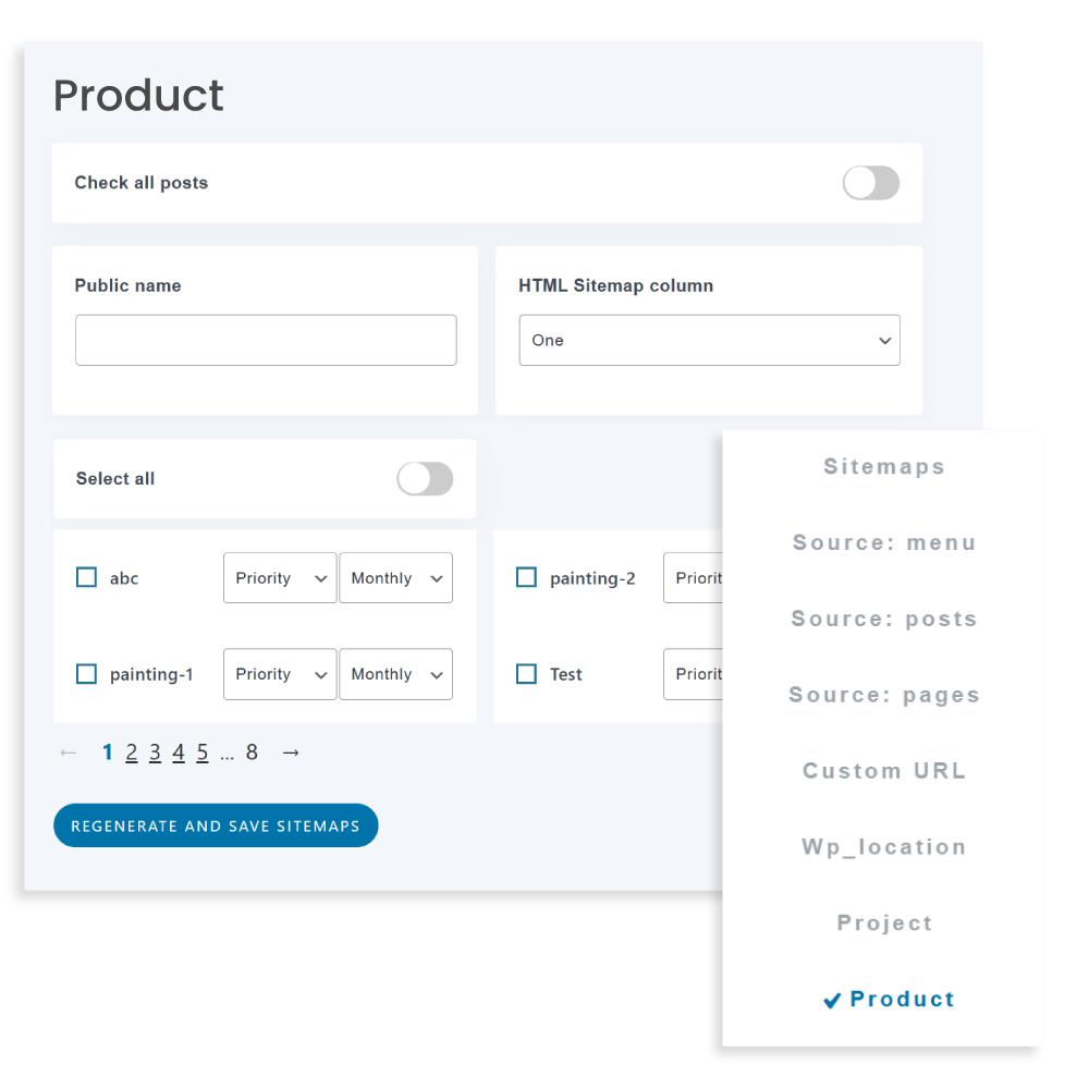 Tipo de post personalizado do WordPress no mapa do site XML