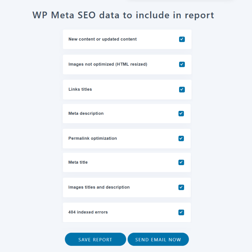Obter relatório de desempenho de SEO do WordPress por e-mail