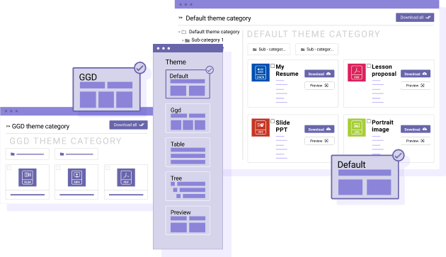 Default and Google like theme
