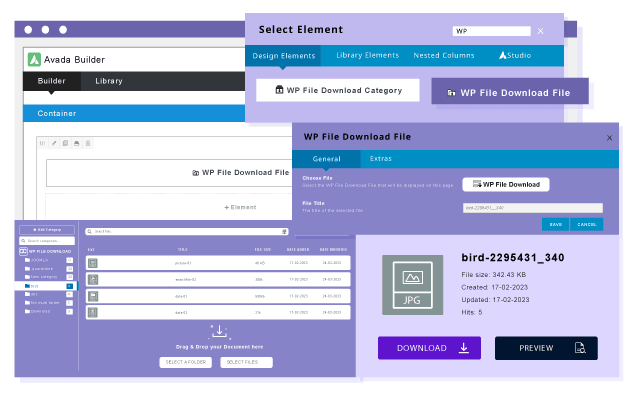 A File Manager you can use with Avada Live builder