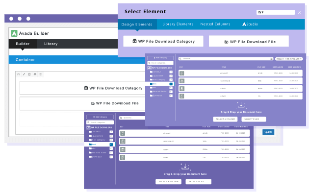 Load and manage file categories in Avada Fusion builder