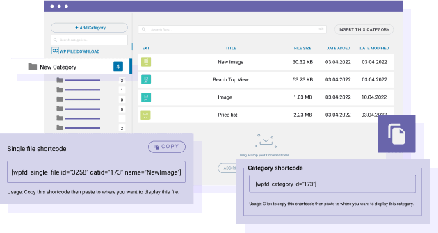 Insert WP File Download content using shortcode
