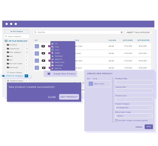 Sell WooCommerce, OneDrive Business digital downloads