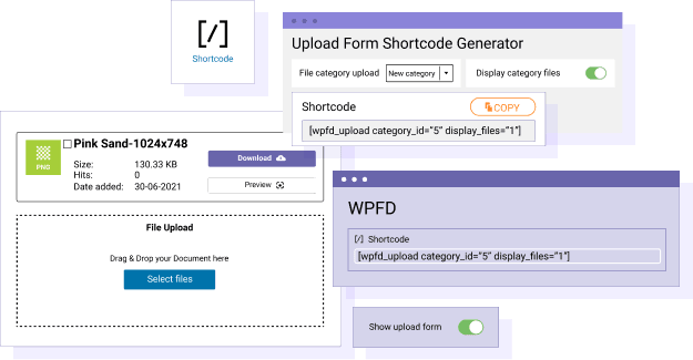 Prześlij pliki według kategorii