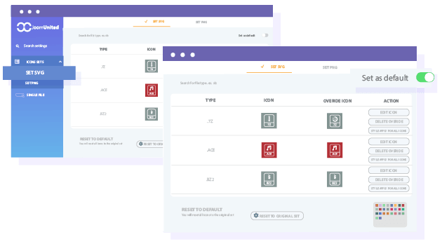 Use your icon set with all the WP file download themes