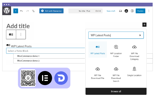 Also working with the classic editor block and widgets