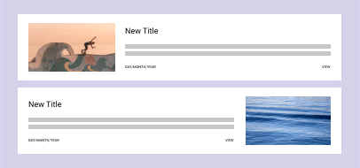 Material horizontal latest posts