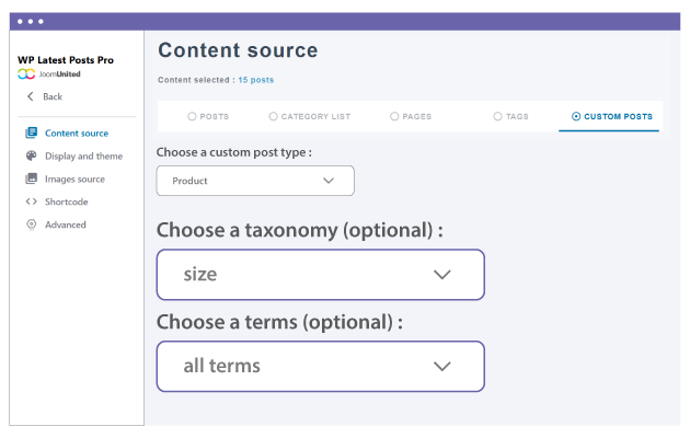 WooCommerce terms to filter latest product by category