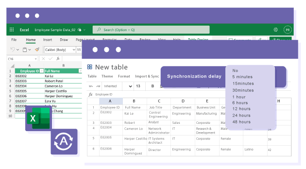 Automatic Office 365 Excel synchronization