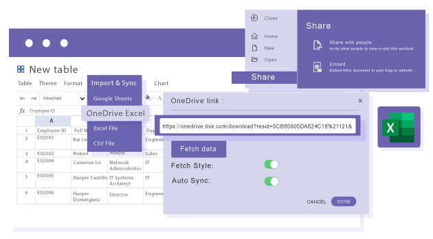 Import Excel data from Office 365 personal and business account