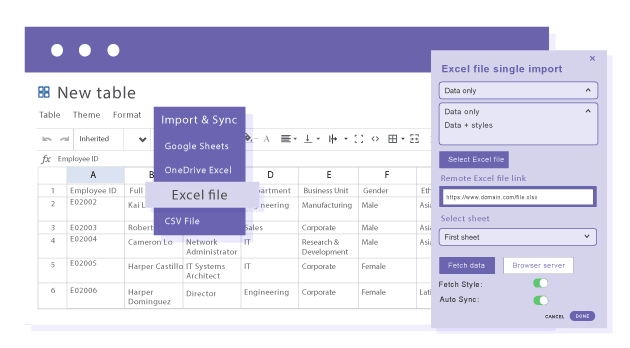 Import and display Excel data in Gutenberg