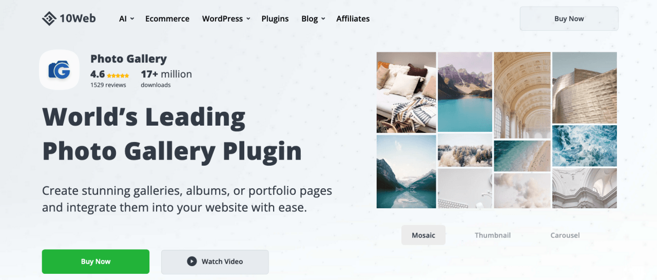 10Web Photo Gallery  - Create a Photo Gallery with Albums in WordPress